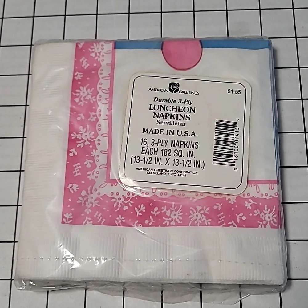 Vintage American Greetings Holly Hobbie Luncheon Napkins‎ 16 pk NIP 90s